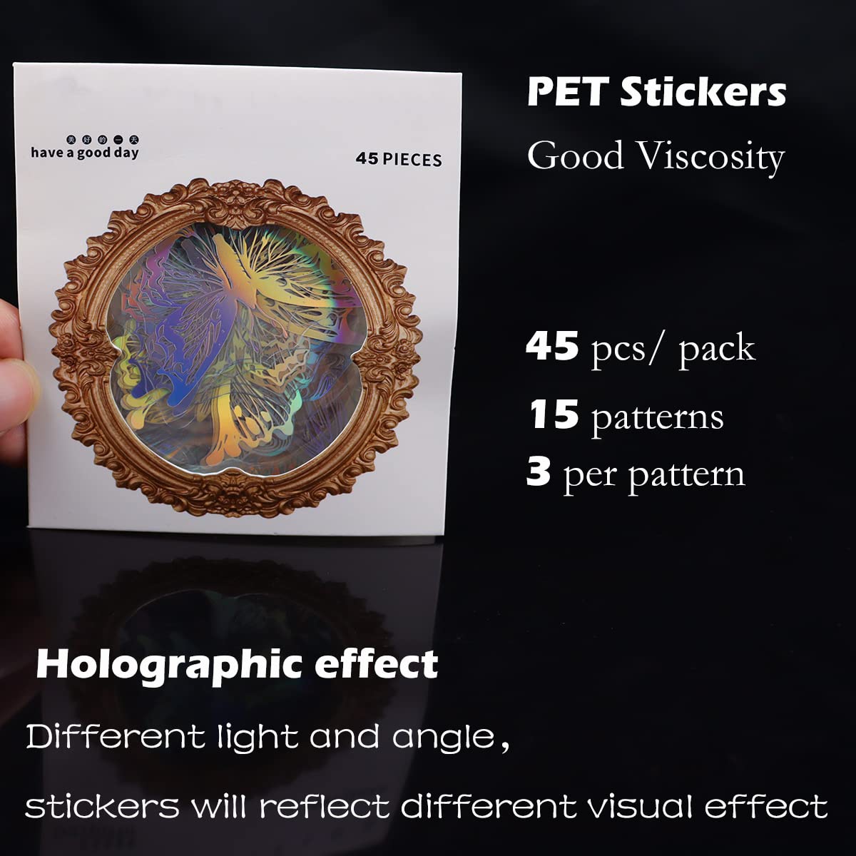 HASTHIP 45pcs Vintage Stickers For Journal Glitter Butterfly Theme Stickers Waterproof Tape Transparent Decorative Decals for DIY, Scrapbook, Photo Albums HASTHIP 45pcs Vintage Stickers For Journal Glitter Butterfly Theme Stickers Waterproof Tape Transparent Decorative Decals for DIY, Scrapbook, Photo Albums